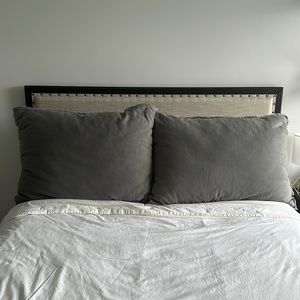 Set of 2 King Euro Heavyweight Linen blend throw pillows